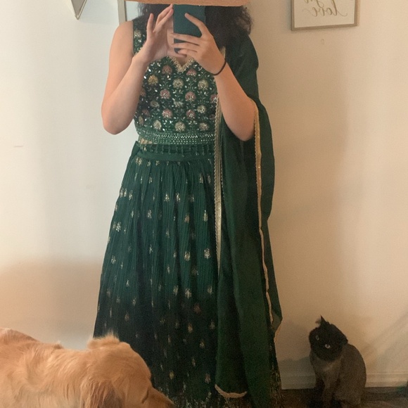 Elegant Mutli Color Floral Embroidered Lehenga Choli - Picture 2 of 2